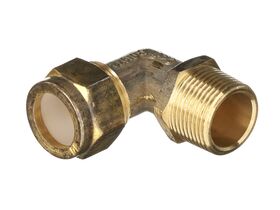 20mm Brass Compression x Male Elbow