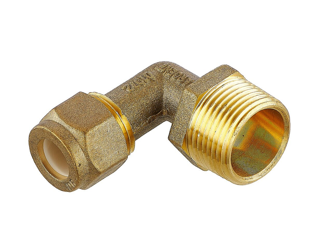 20x15mm Brass Compression x Male Elbow