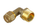 20x15mm Brass Compression x Male Elbow